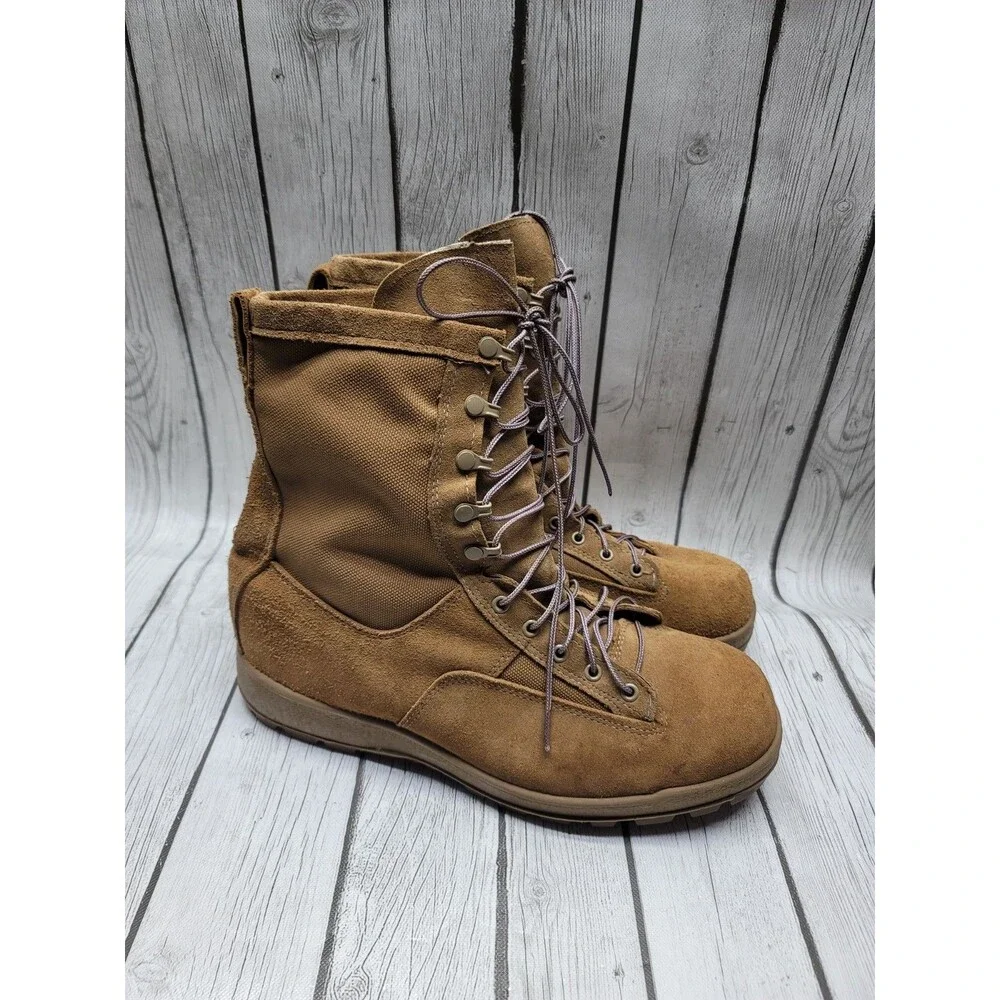 McRae Army Combat Boots Men's  13.5 W Gore-Tex Vibram Suede Cordura Coyote Brown
